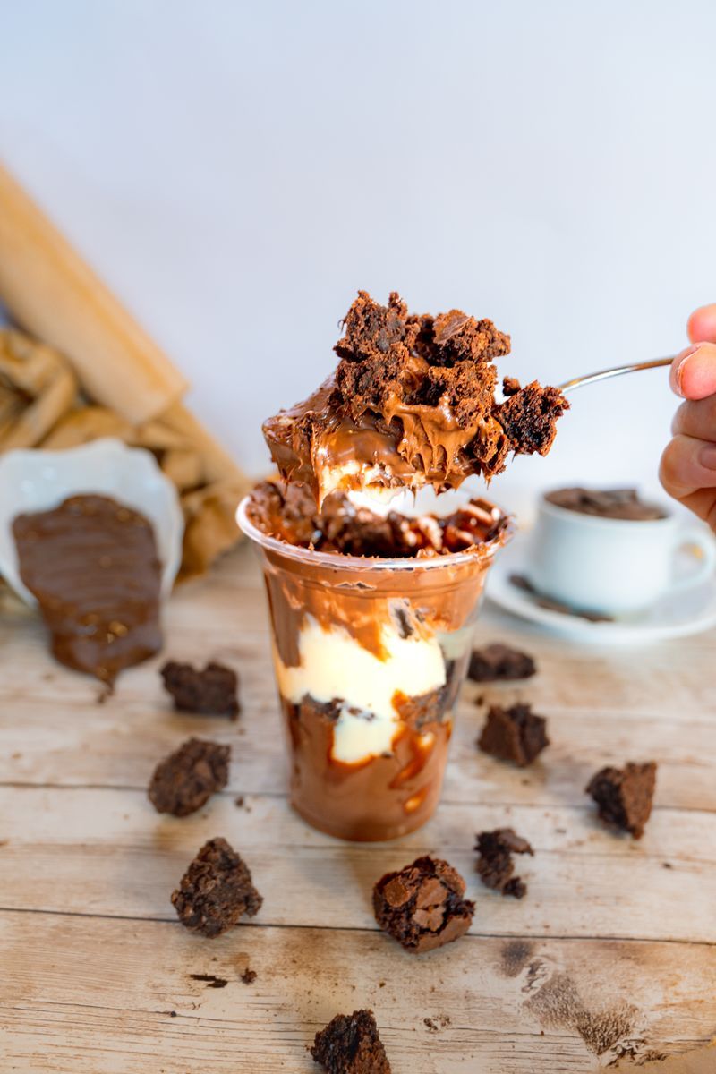 Foto de um brownie delicioso 9